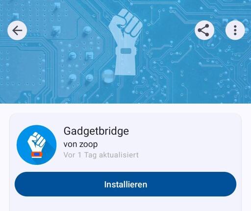 Screenshot from the app store